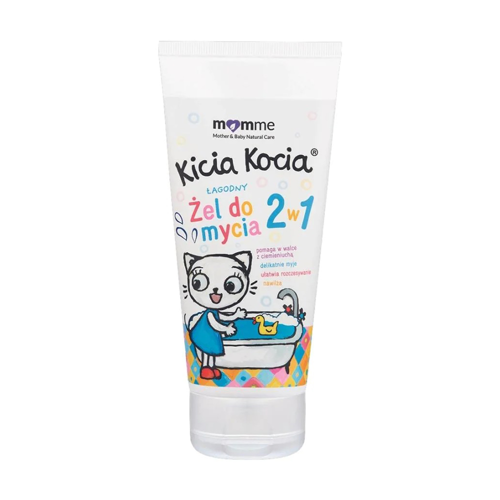 

Дитячий шампунь-гель для душу MomMe Mother & Baby Natural Care Mild Washing Gel 2in1 Kitty Kotty, 200 мл