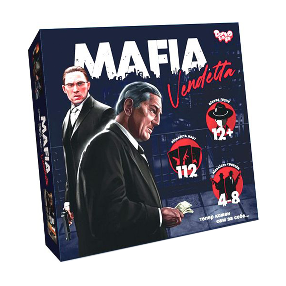 

Дитяча настільна гра Danko Toys Mafia Vendetta від 12 років (MAF-01-01U)