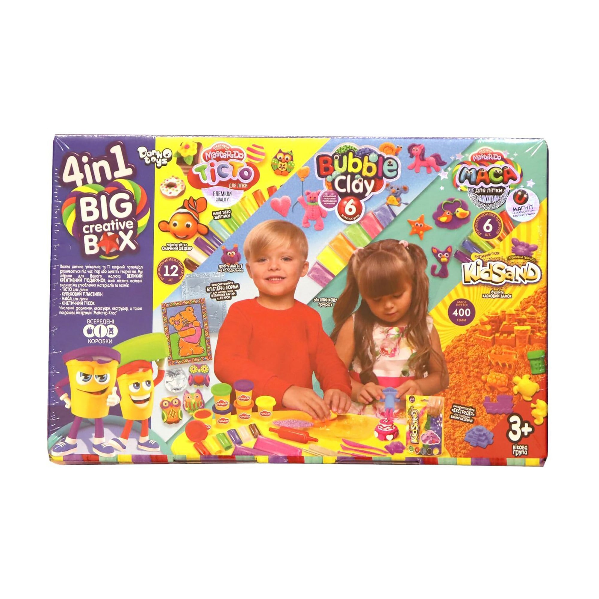 

Дитячий набір креативної творчості Danko Toys Big Creative Box 4 In 1 від 3 років (BCRB-01-01U)