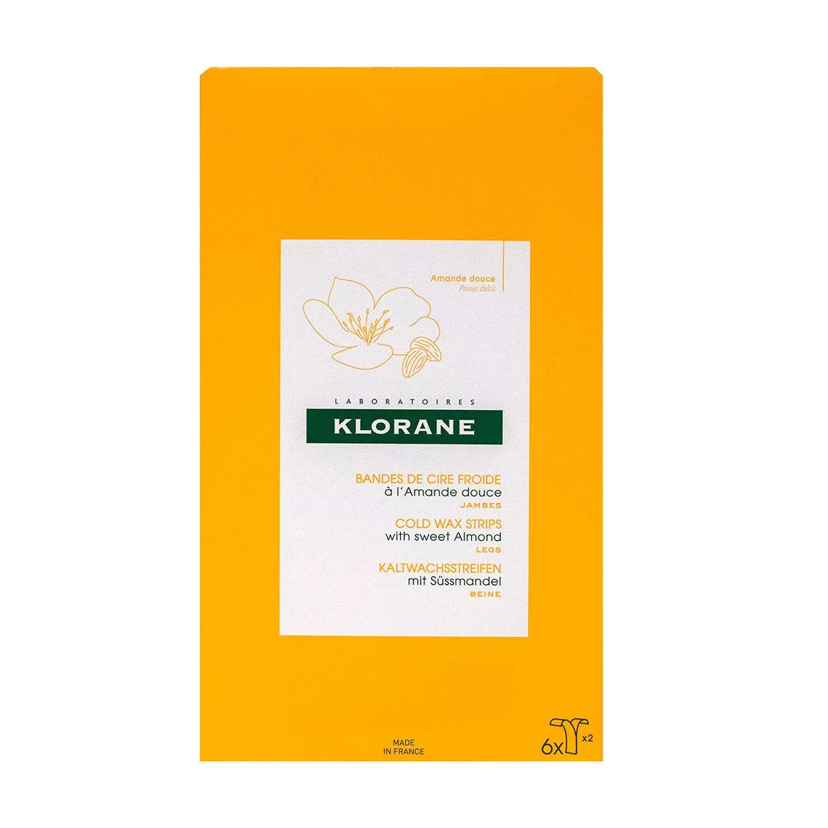 

Воскові смужки для депіляції ніг Klorane Cold Wax Strips, 6 шт