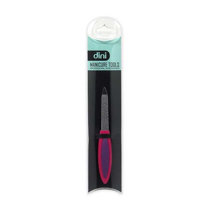 

Пилка для нігтів Dini Manicure Tools з прорезиненою ручкою, 12 см