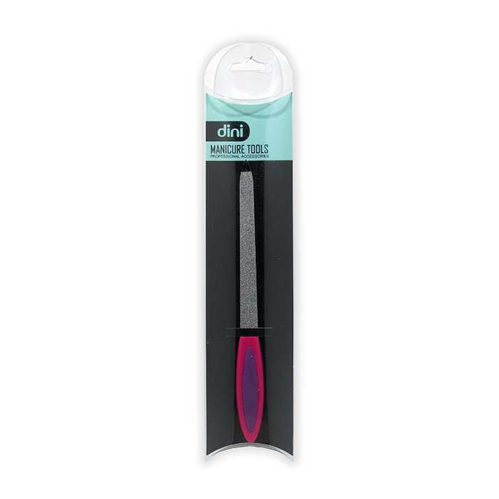 

Пилка для нігтів Dini Manicure Tools з прорезиненою ручкою, 17 см