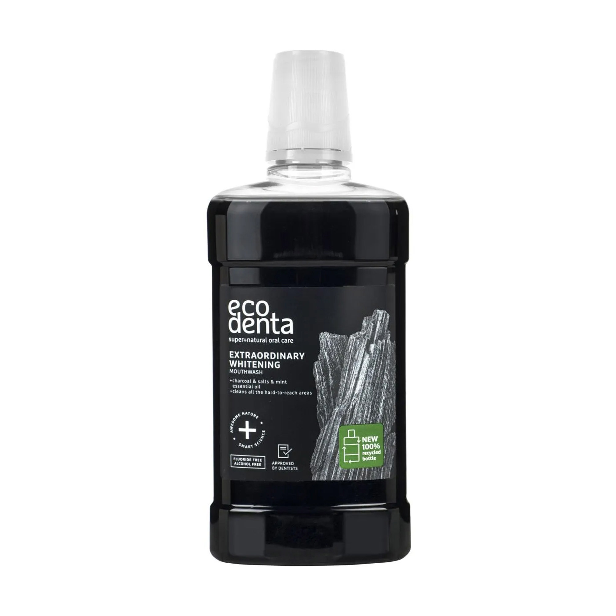 

Уцінка! Ополіскувач для ротової порожнини Ecodenta Expert Line Extraordinary Whitening Mouthwash з чорним вугіллям, 500 мл