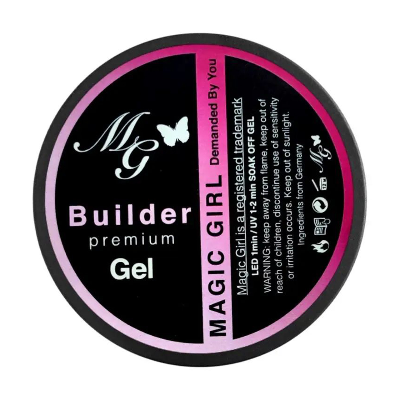 

Гель для нарощування нігтів Magic Girl Builder Premium Gel, No.S9 Бузковий з шимером, 30 мл