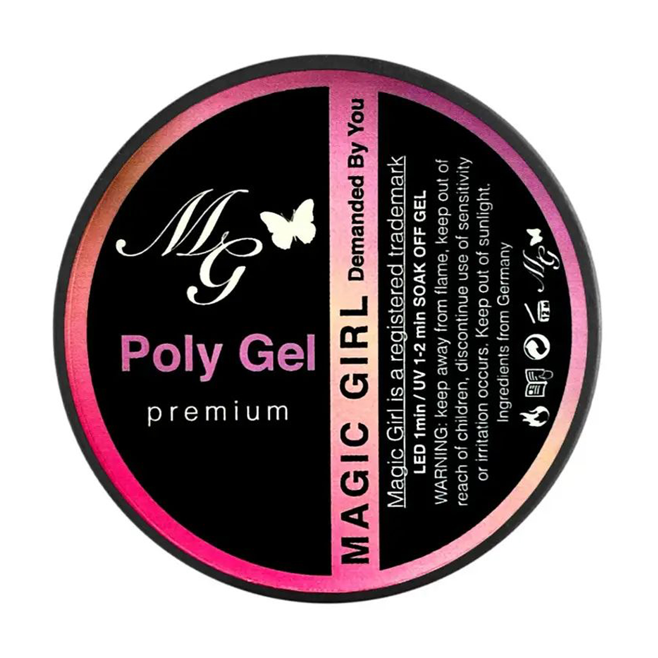 

Уцінка! Полігель для нарощування нігтів Magic Girl PolyGel Light Молочний, світловідбивний, 15 мл