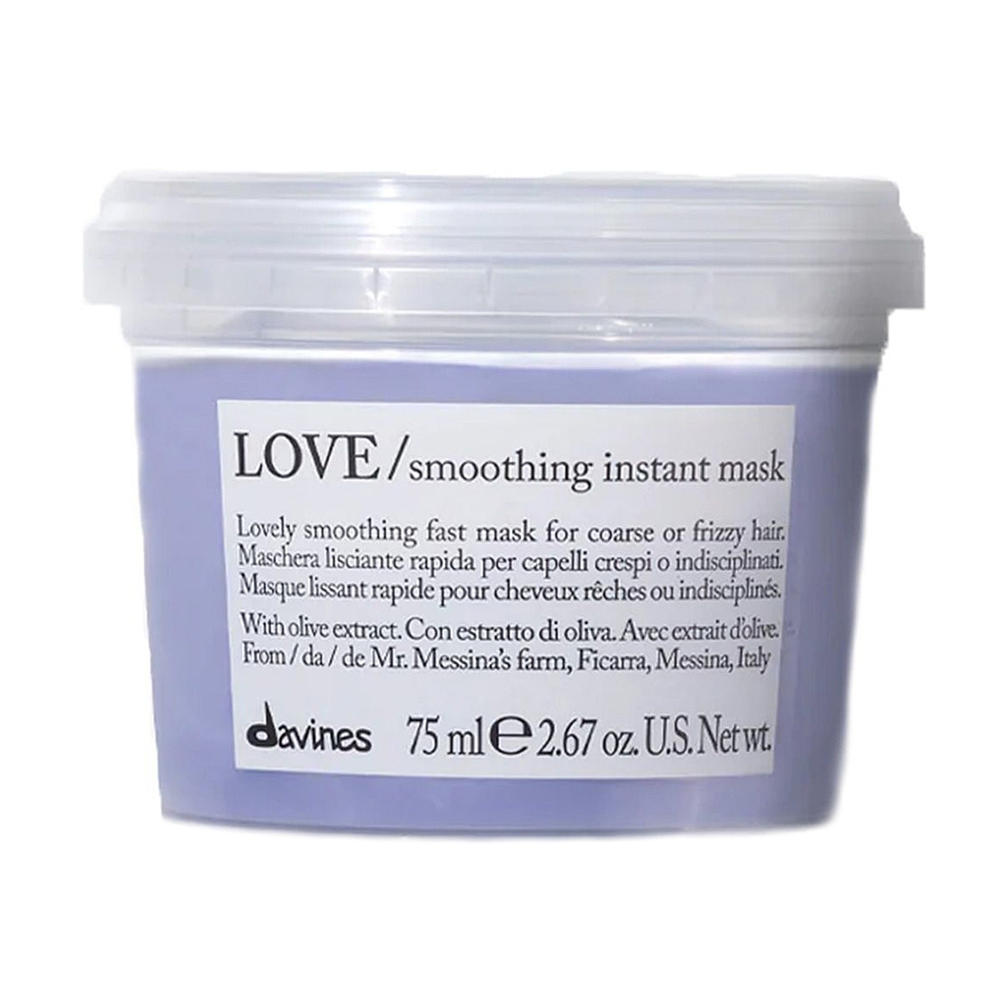 

Маска Davines Love Smoothing Instant Mask для миттєвого розгладження та надання м'якості неслухняному та хвилястому волоссю, 75 мл