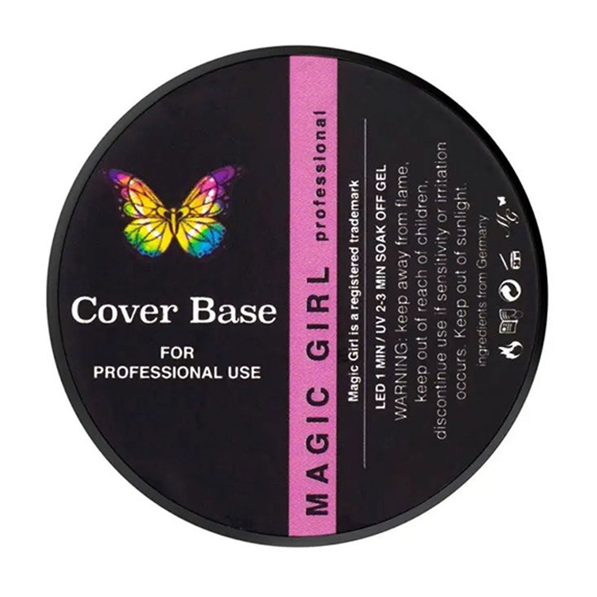 

Уцінка! База для гель-лаку Magic Girl Base Light Potal, 01 Чорний, світловідбивна поталь, 12 мл