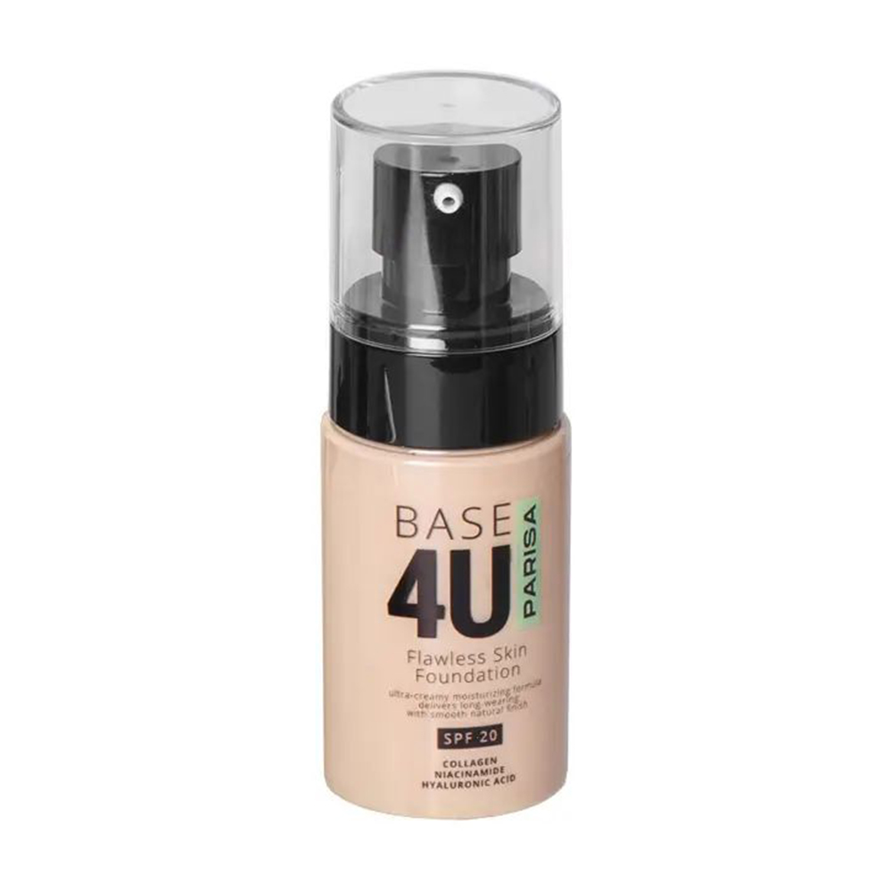 

Тональний крем для обличчя Parisa Cosmetics Base 4U F-10 Flawless Skin Foundation SPF 20, 13 Light Beige, 60 мл