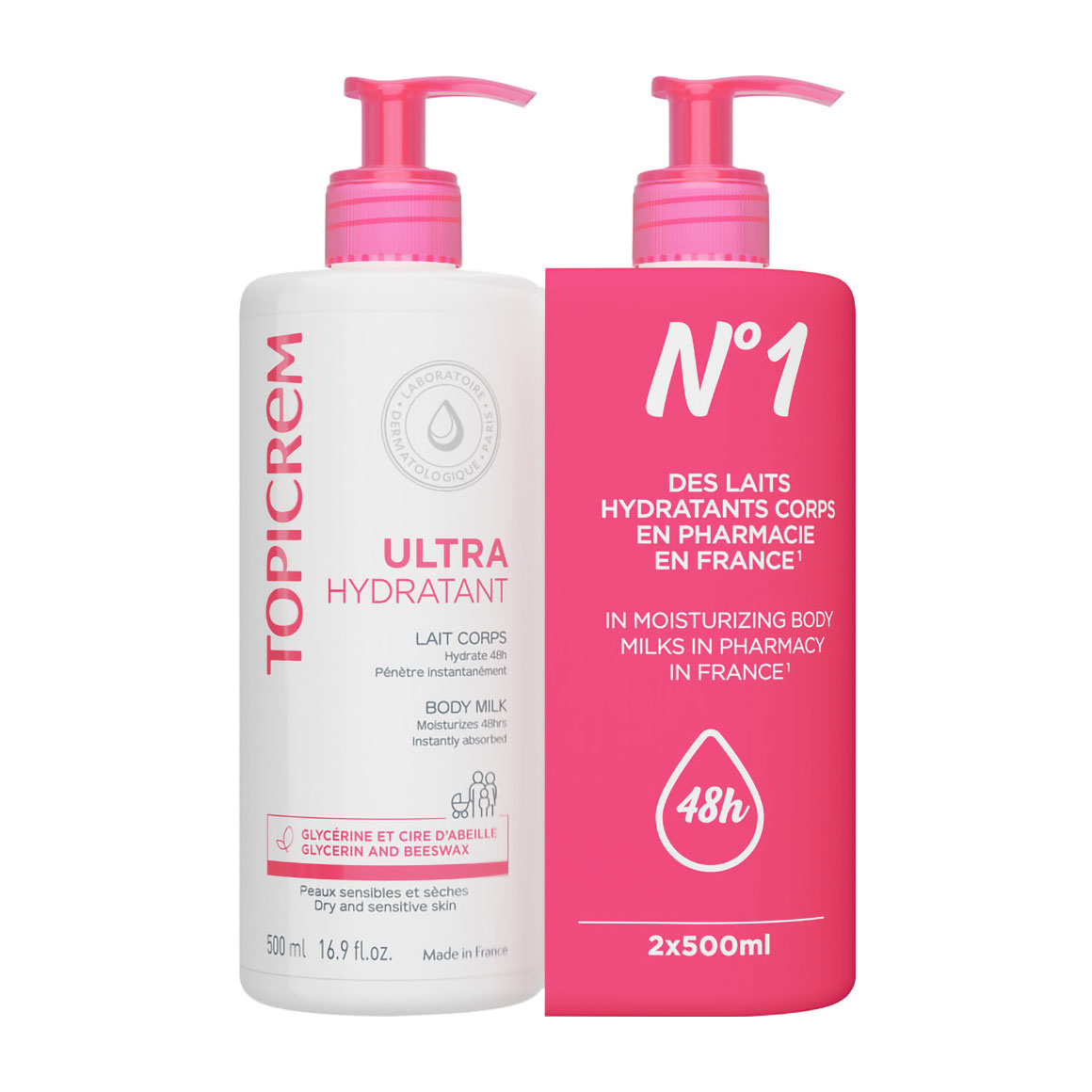 

Уцінка! Емульсія для тіла Topicrem Ultra Hydratante Ультразволожувальна, 2*500 мл