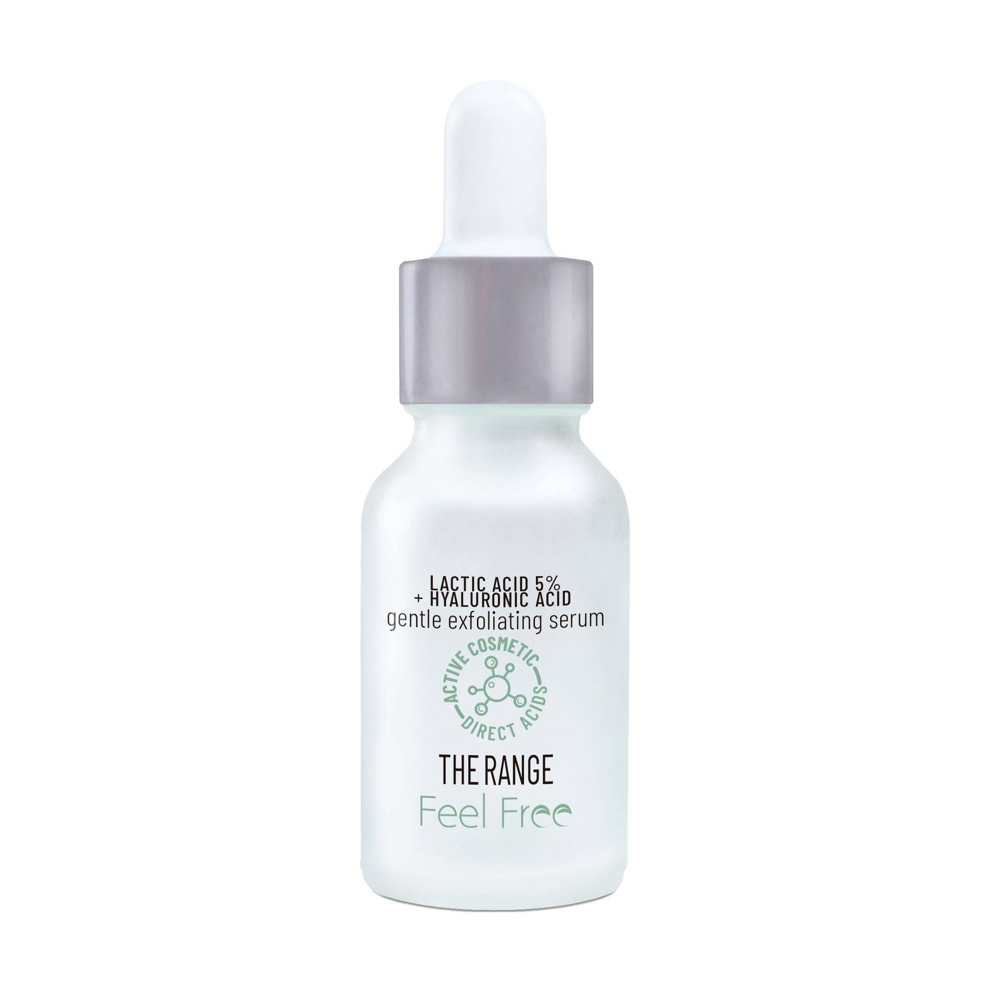 

Уцінка! Відлущувальна сироватка для обличчя Feel Free The Range Serum на основі молочної та гіалуронової кислоти, 30 мл