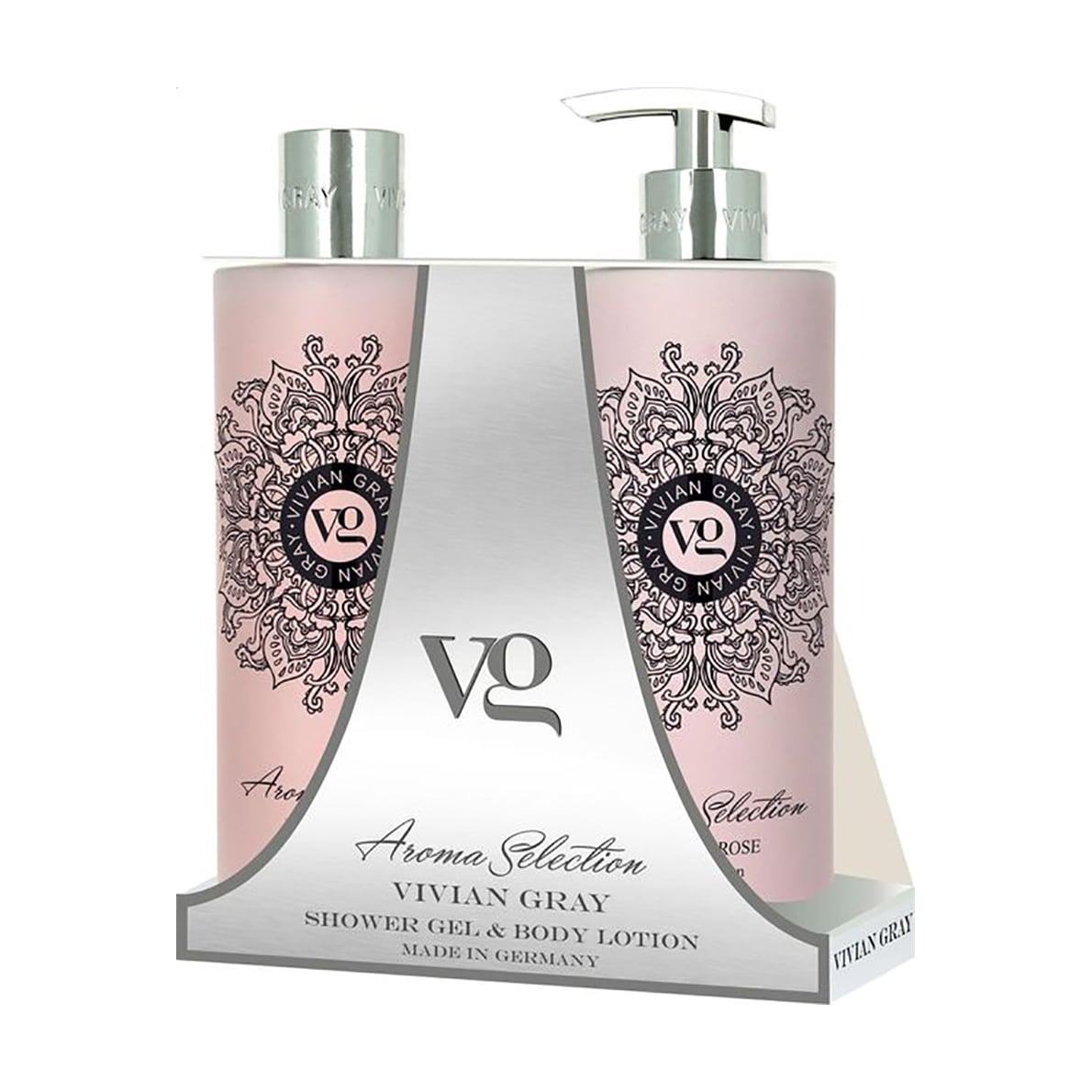 

Уцінка! Набір для тіла Vivian Gray Aroma Selection Lotus & Rose (гель для душу, 500 мл+ лосьйон для тіла, 500 мл)