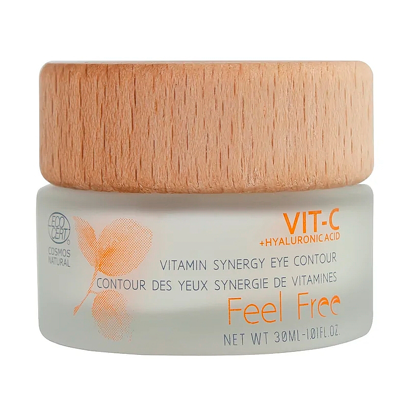 

Крем для шкіри навколо очей Feel Free Vit C + Hyaluronic Acid Vitamin Synergy Eye Contour з вітаміном С, 30 мл