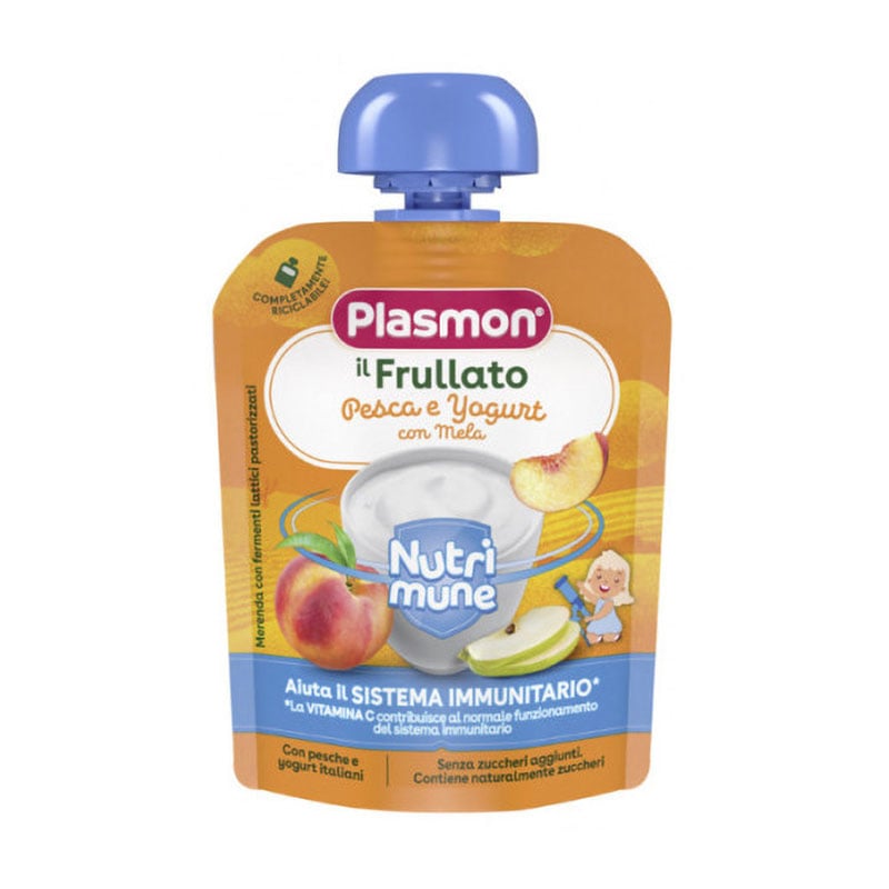 

Уцінка! Дитяче пюре Plasmon Nutrimune Персик, яблуко та йогурт, від 6 місяців, 85 г