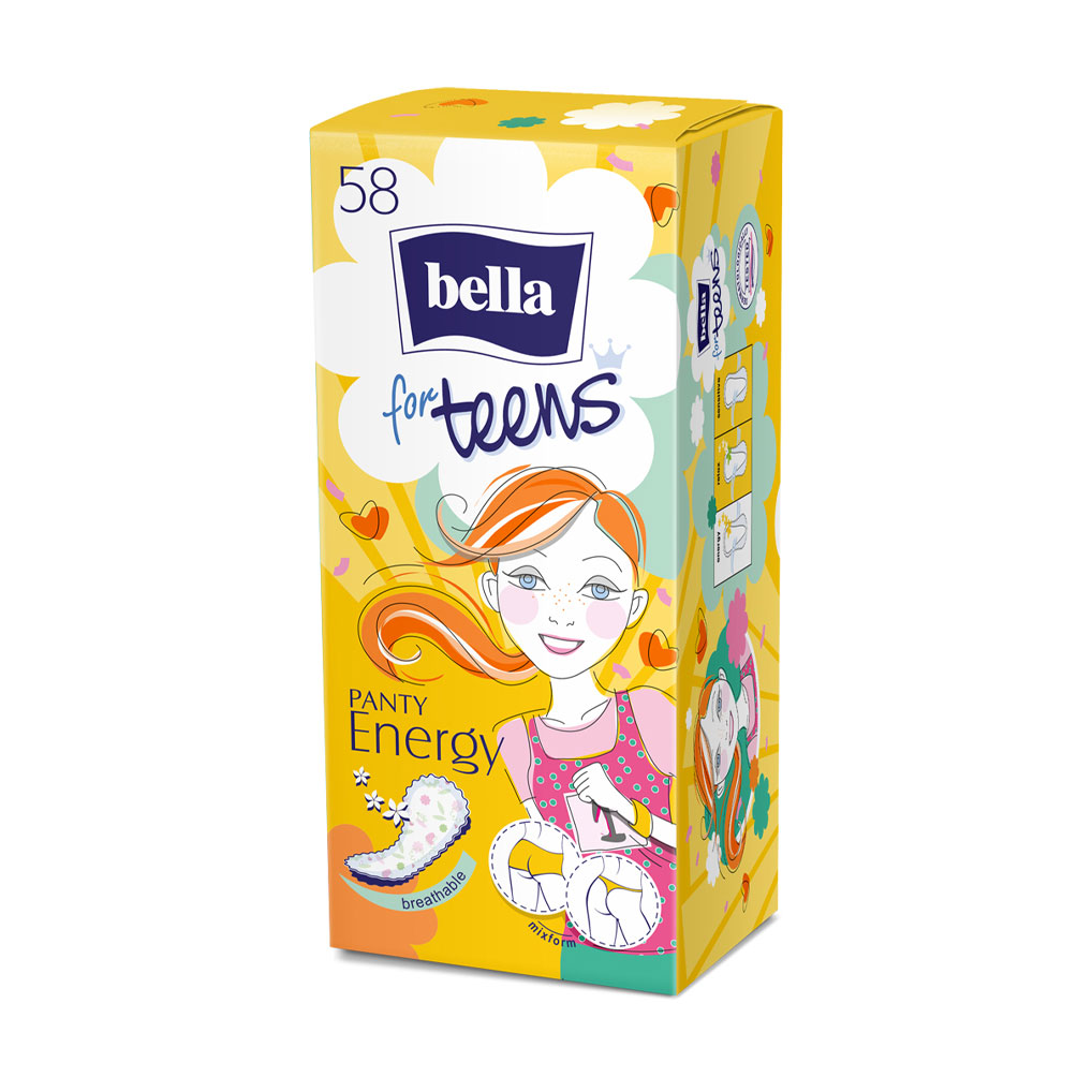 

Щоденні гігієнічні прокладки Bella Panty for Teens Energy, 58 шт