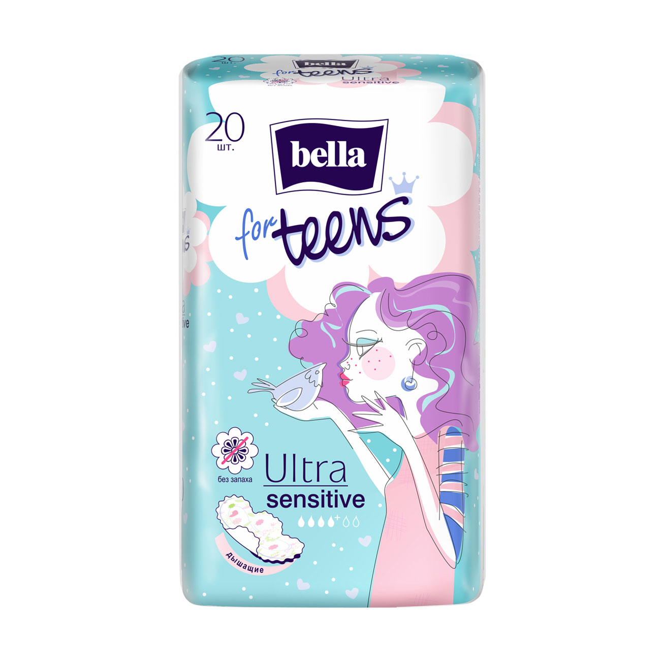 

Гігієнічні прокладки Bella for Teens Ultra Sensitive Extra Soft, 20 шт