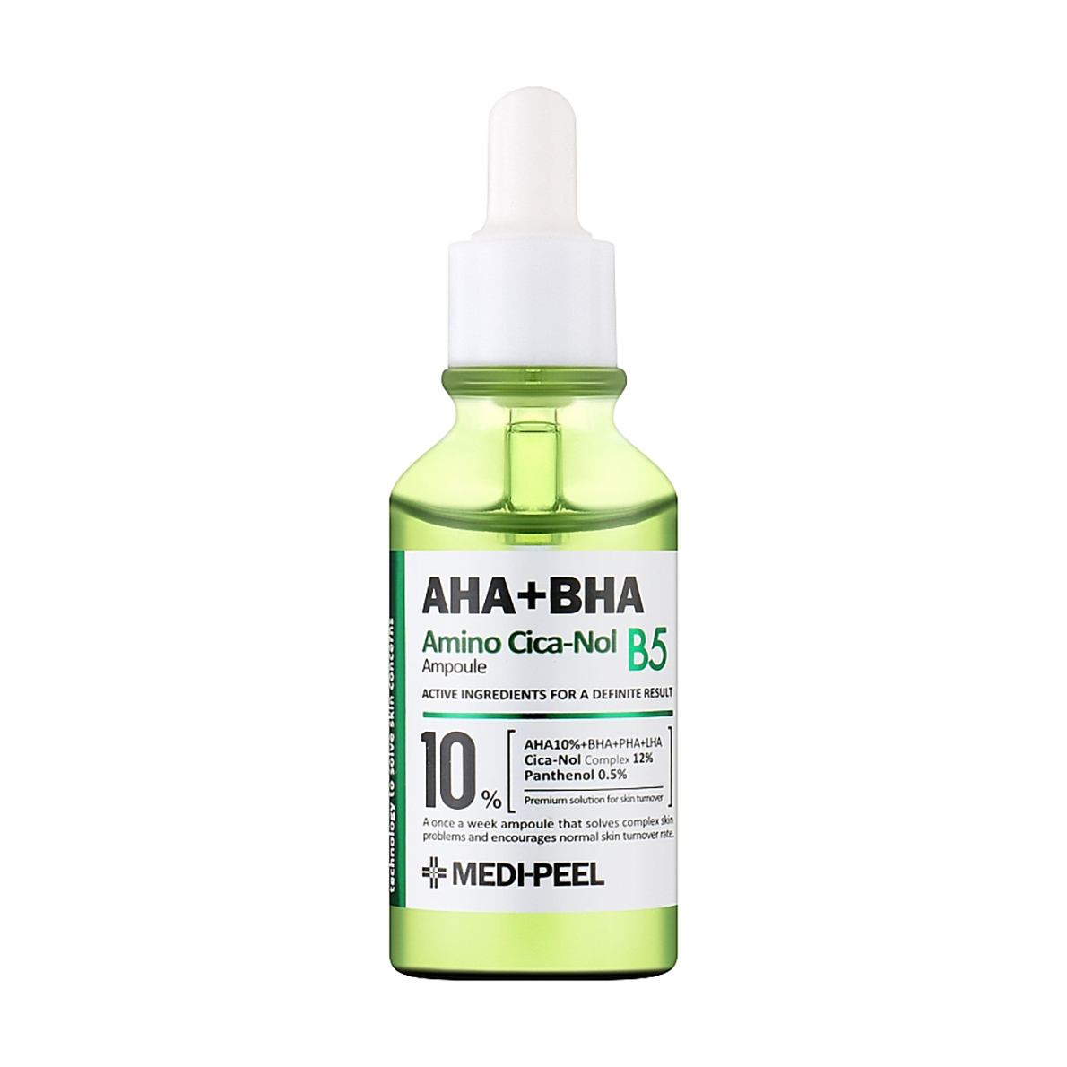 

Уцінка! Відновлювальна сироватка Medi-Peel AHA BHA Amino Cica-Nol B5 Ampoule для чутливої та проблемної шкіри обличчя, 30 мл