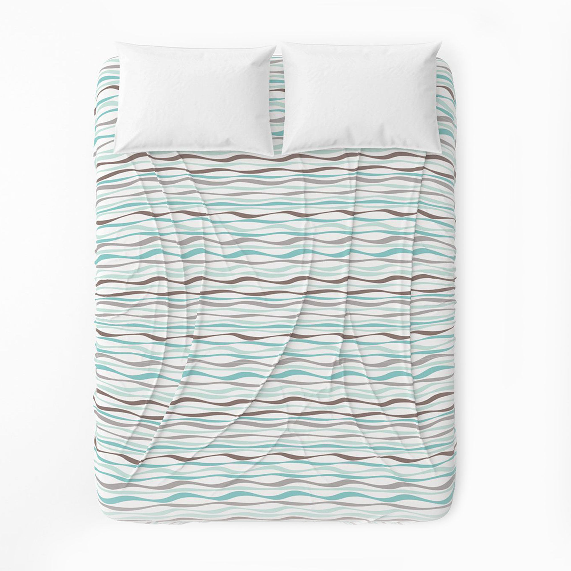 

Простирадло бязеве Home Line Хвиля, бірюзове, 145*215 см (165389)