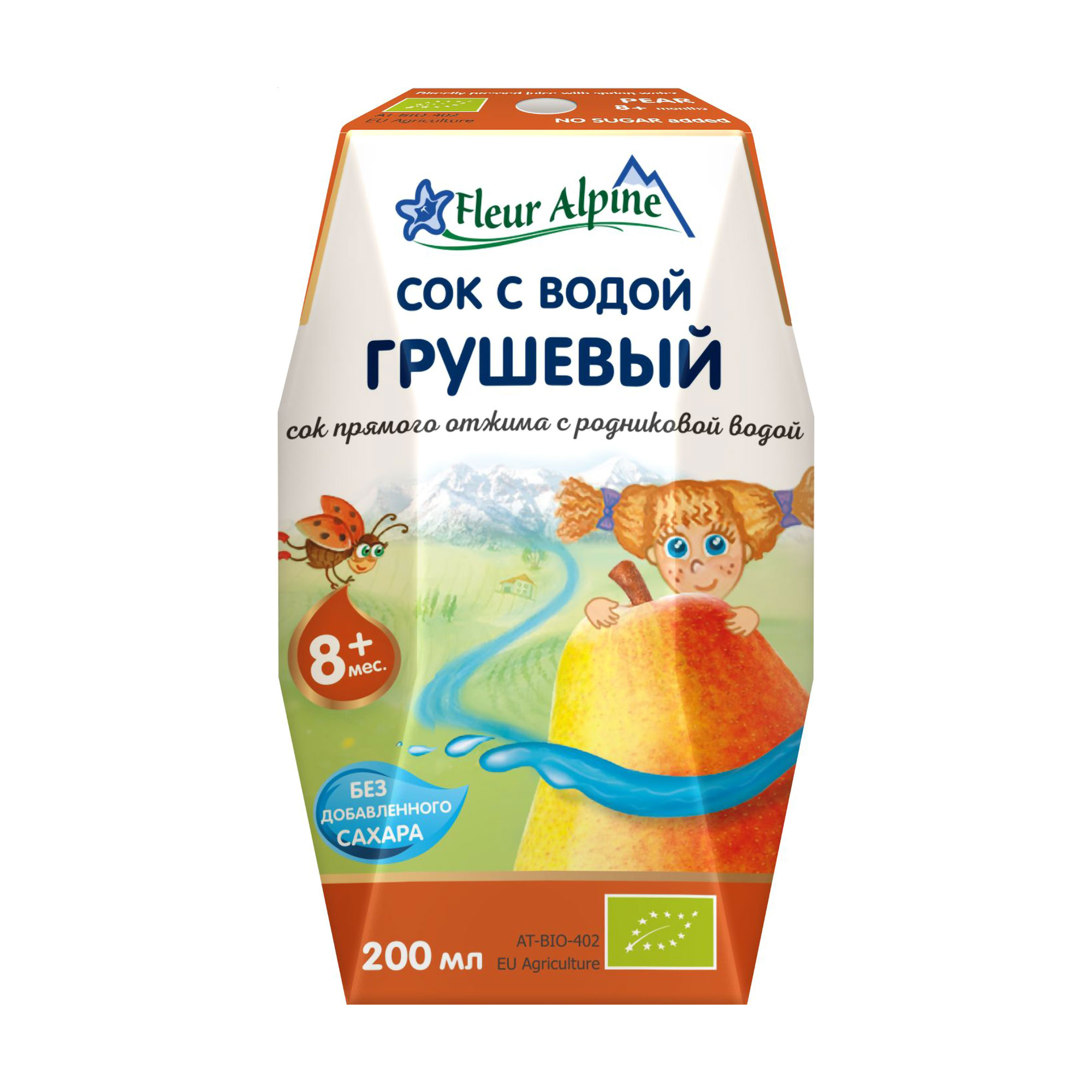 

Дитячий напій Fleur Alpine Organic Сік з водою Грушевий, від 8 місяців, 200 мл