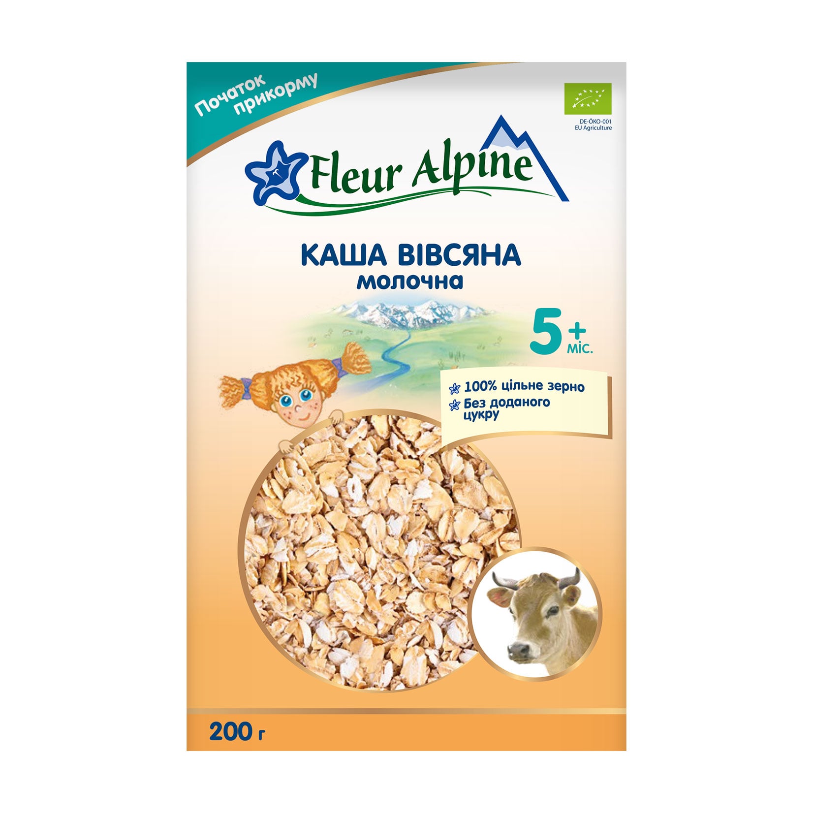 Дитяча молочна каша Fleur Alpine Organic Вівсяна, від 5 місяців, 200 г