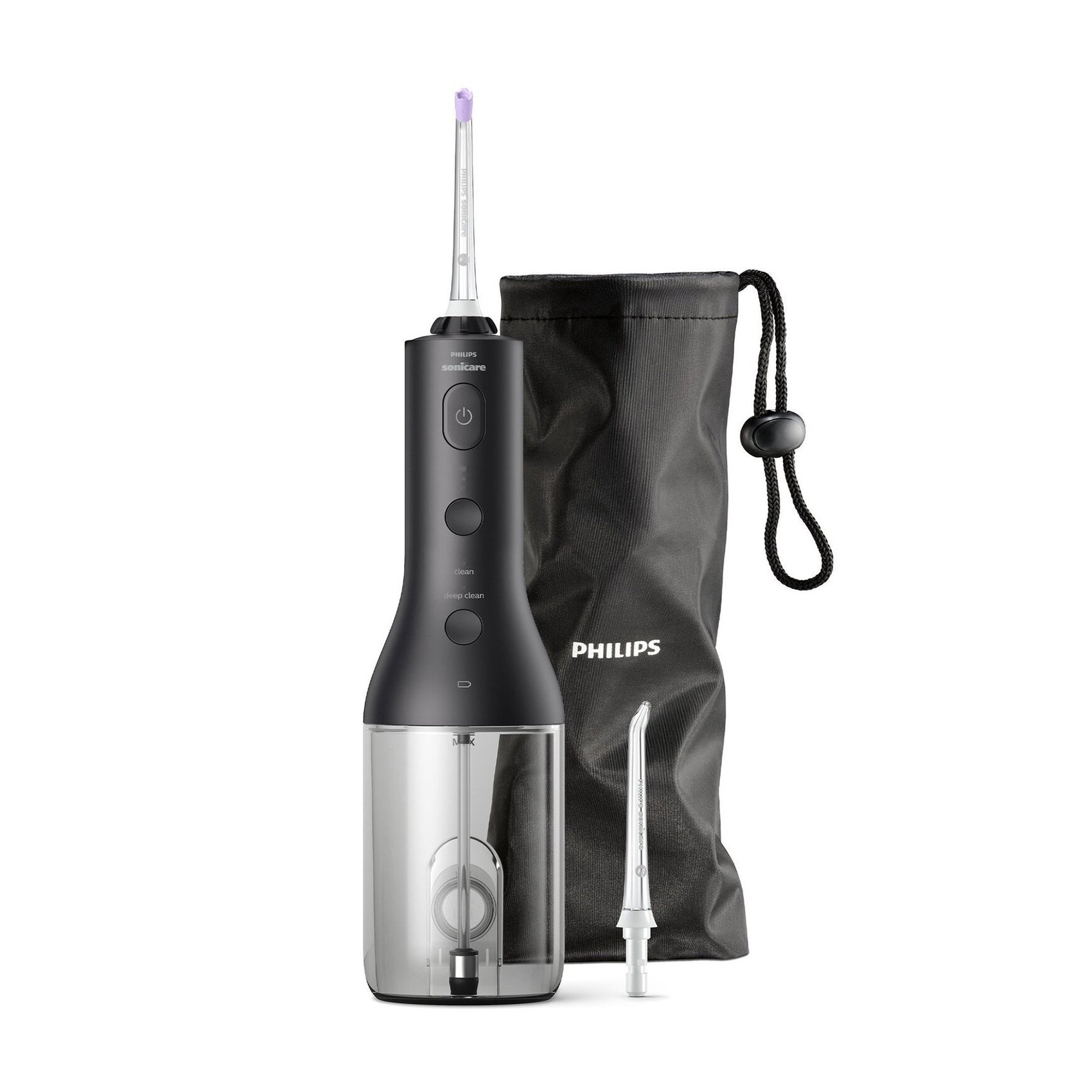 

Портативний іригатор для порожнини рота Philips Sonicare Cordless Power Flosser 3000 HX3806/31 Чорний, 1 шт