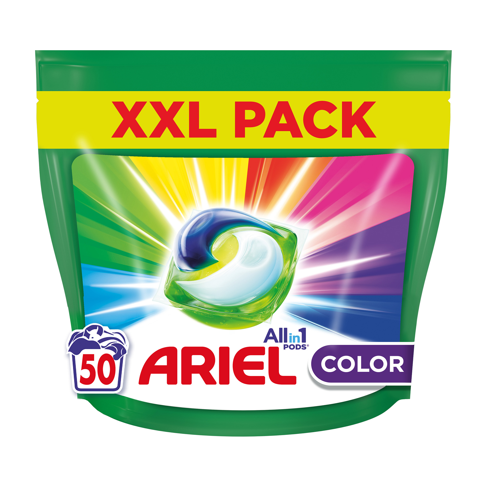 

Уцінка! Капсули для прання Ariel Pods All-in-1 Color, 50 циклів прання, 50 шт