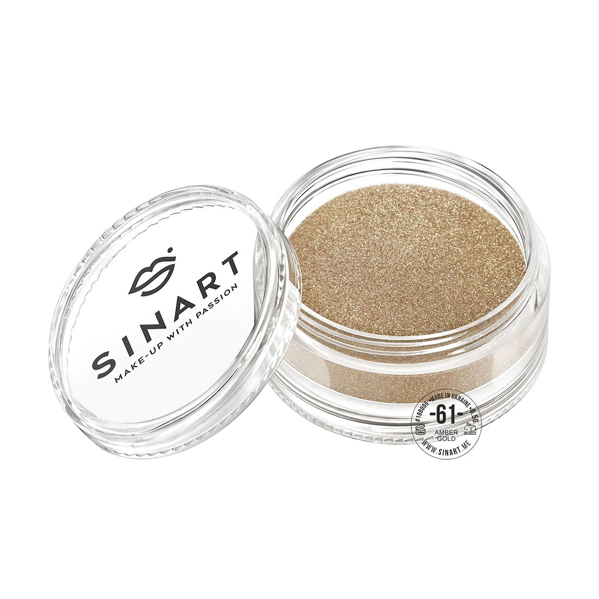 

Уцінка! Пігмент для повік Sinart Make-Up With Passion, 61 Amber Gold, 0.5 г
