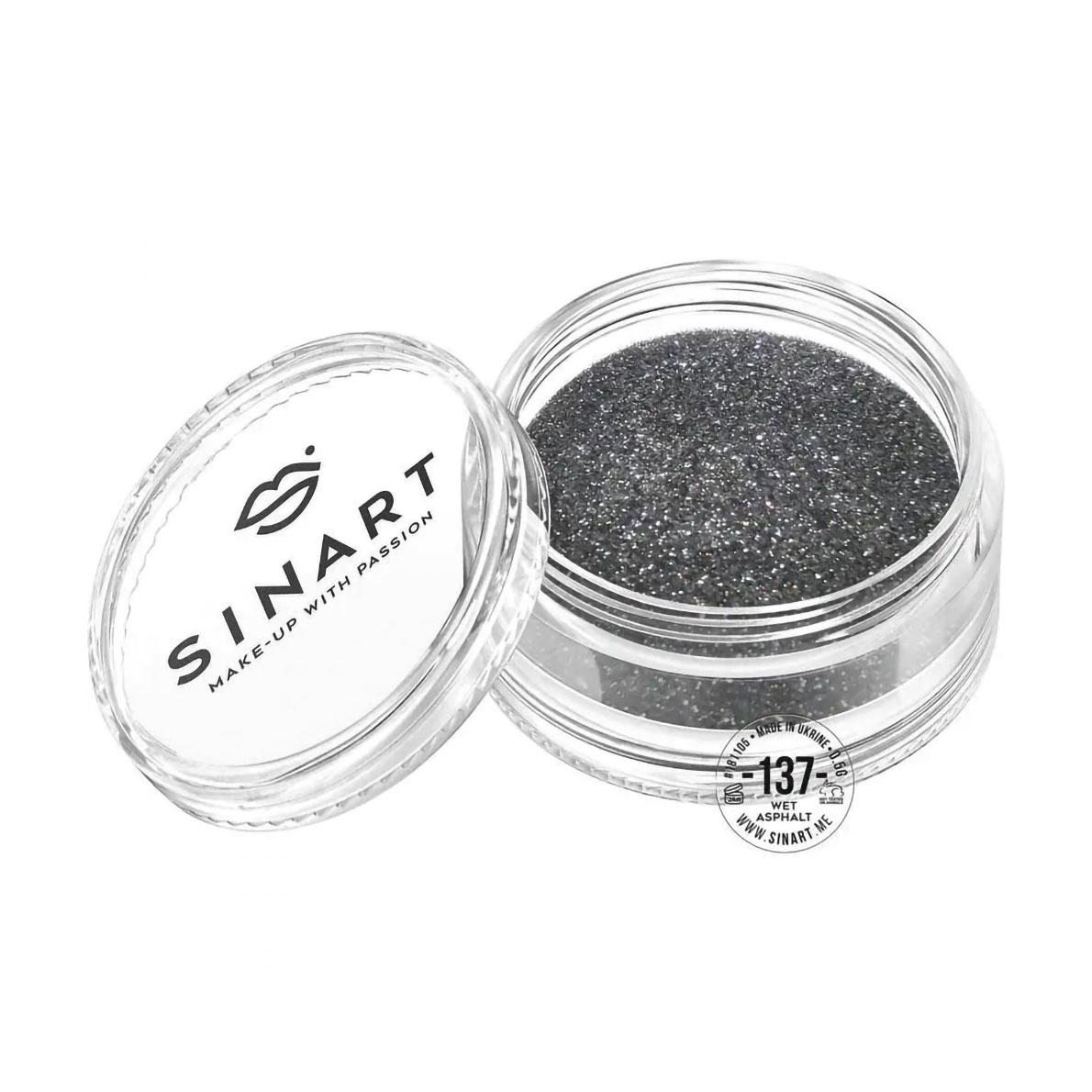 

Уцінка! Пігмент для повік Sinart Make-Up With Passion, 137 Wet Asphalt, 0.5 г
