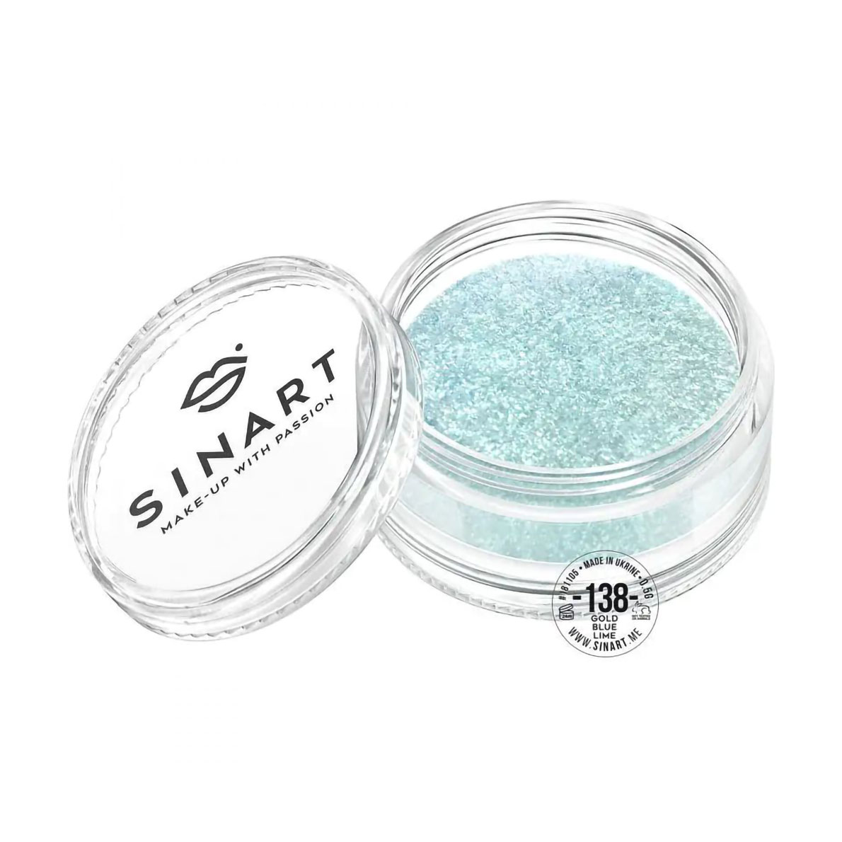 

Уцінка! Пігмент для повік Sinart Make-Up With Passion, 138 Gold Blue Lime, 0.5 г