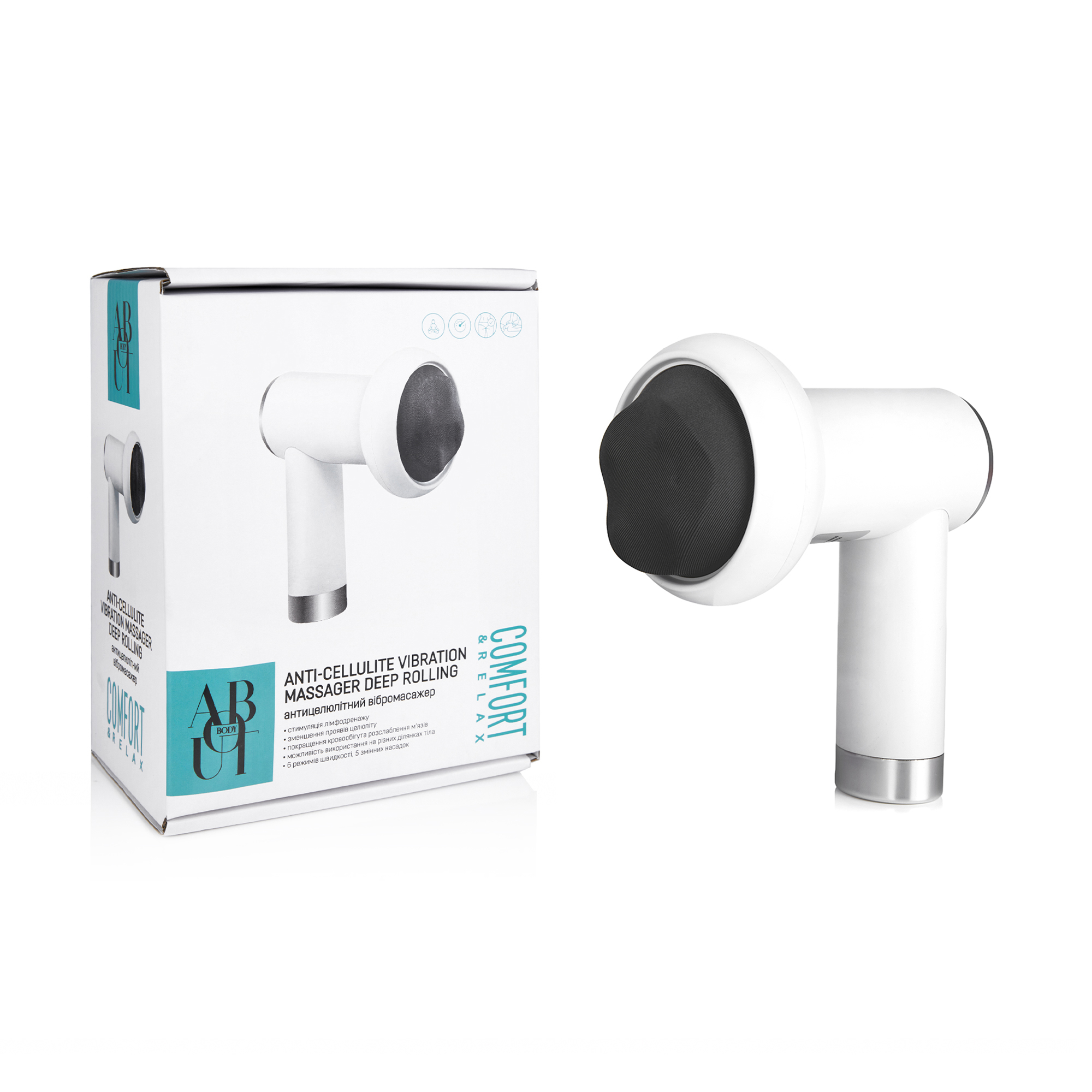 

Антицелюлітний вібромасажер для тіла ABOUT body Deep Rolling