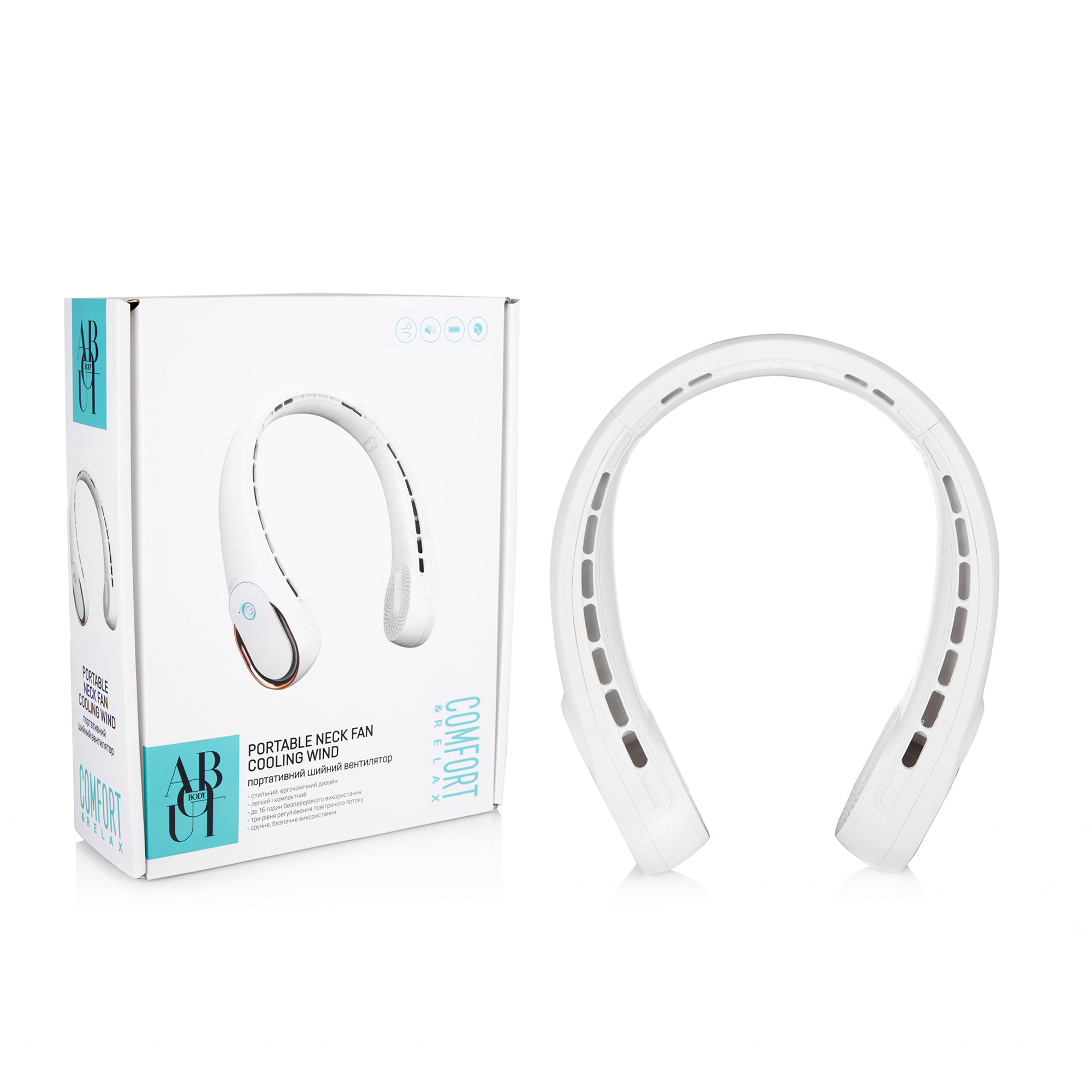 

Портативний шийний вентилятор ABOUT body Cooling Wind