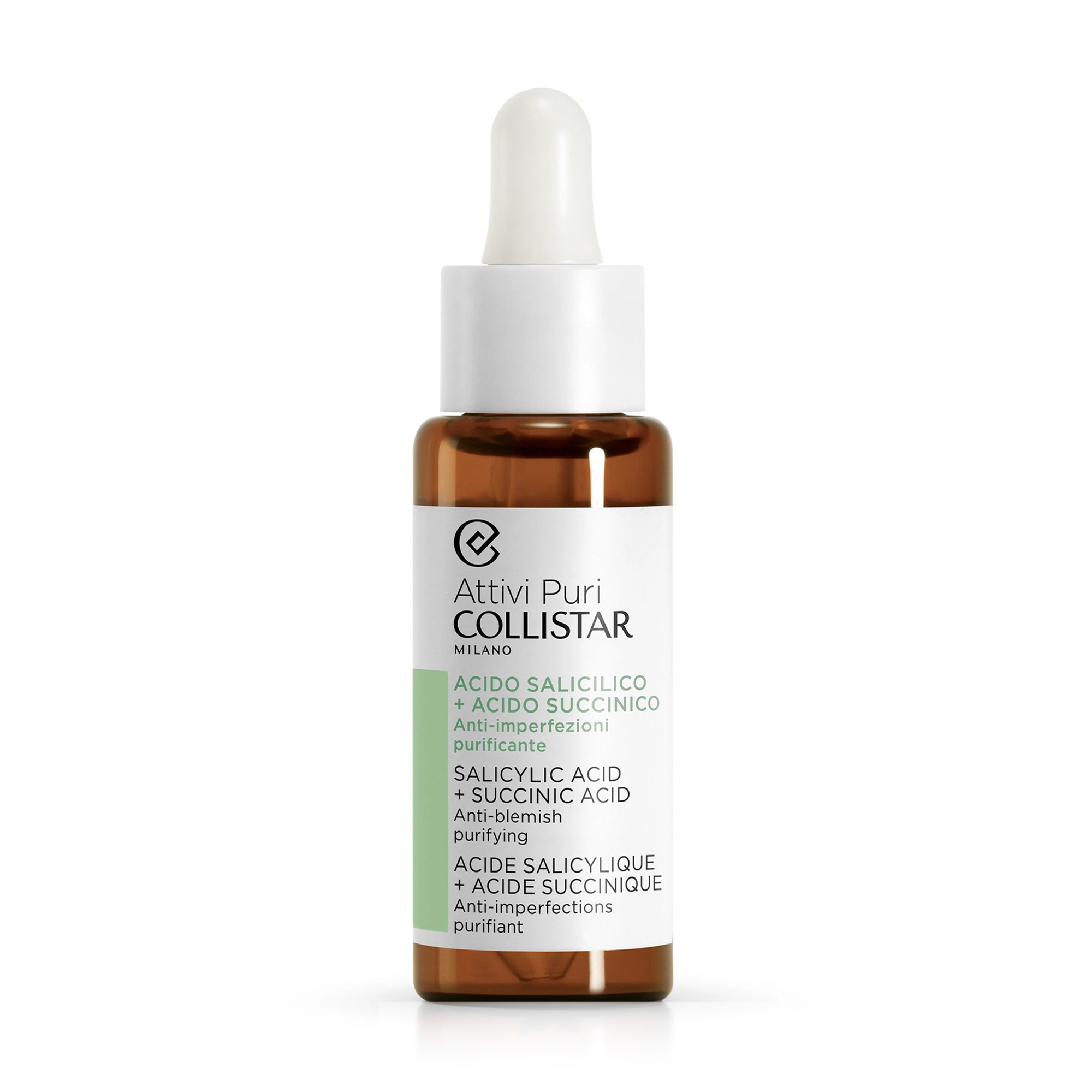 

Засіб для обличчя Collistar Attivi Puri Salicylic Acid + Succinic Acid з саліциловою та бурштиновою кислотою, 30 мл