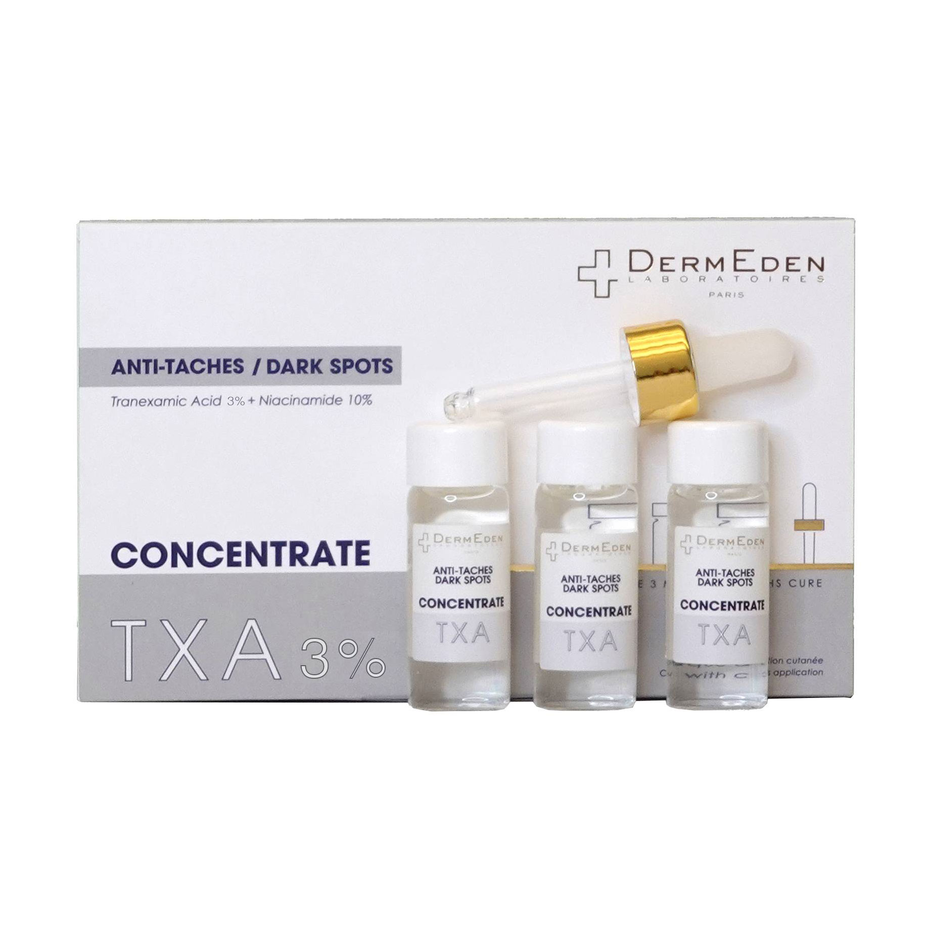 

Уцінка! Концентрат для обличчя DermEden Dark Spots Concentrate 3%, 3*10 мл