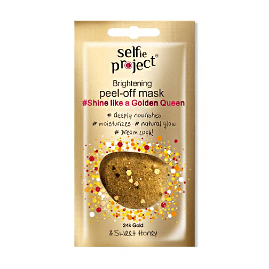 

Уцінка! Маска для обличчя Selfie Project Brightening Peel-Off Mask Shine Like A Golden Queen, 12 мл