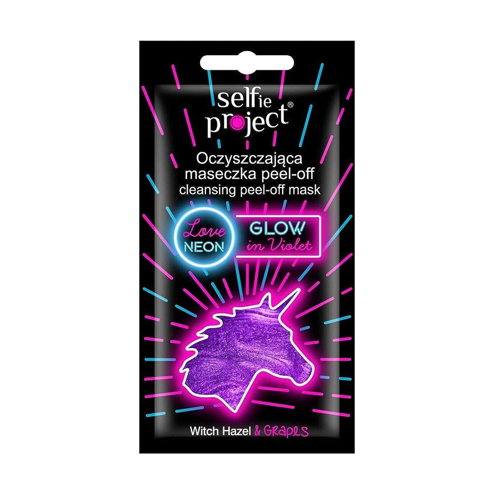 

Уцінка! Маска для обличчя Selfie Project Peel-Off Mask Glow In Violet, 10 мл