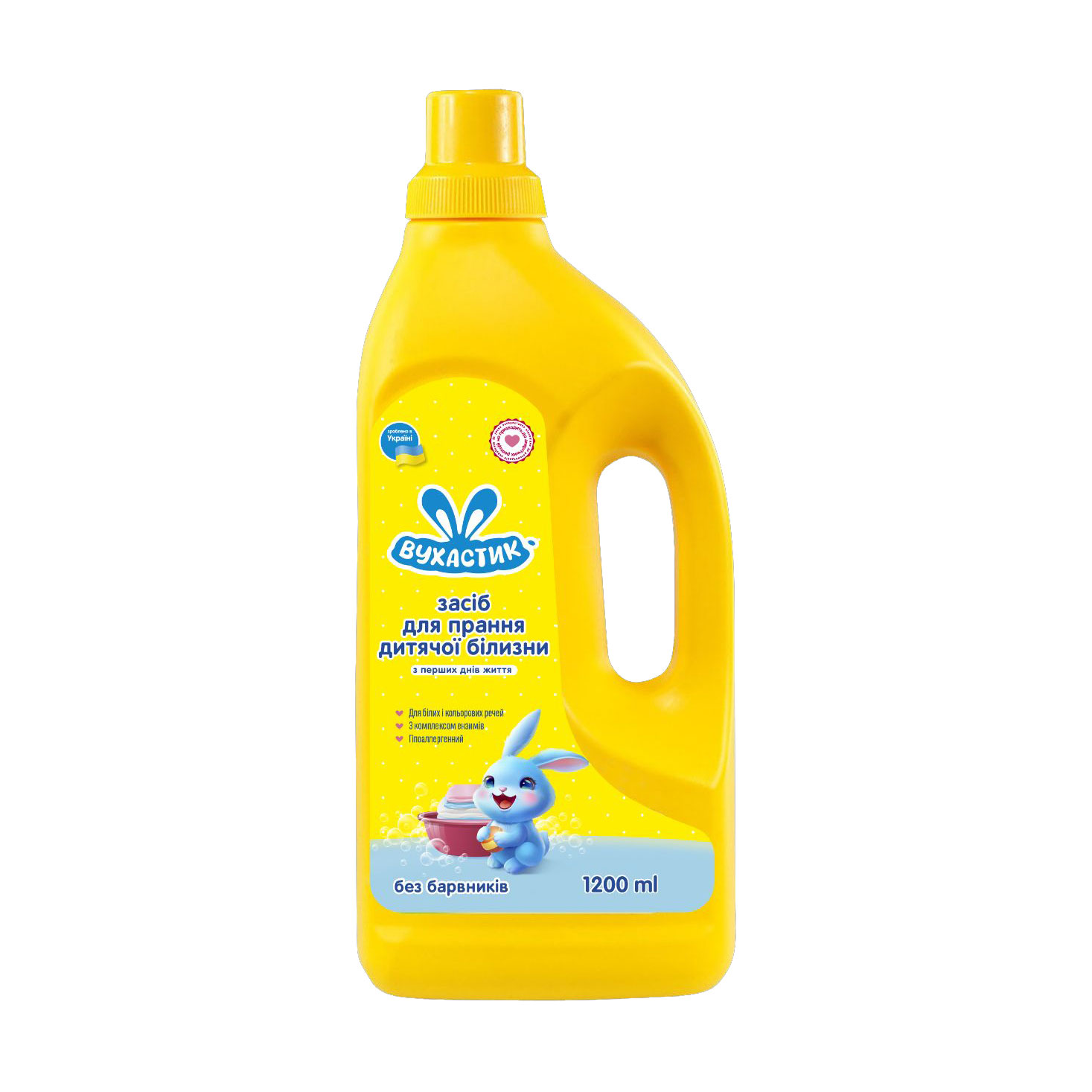 

Уцінка! Гель для прання Вухастик, 13 циклів прання, 1.2 л