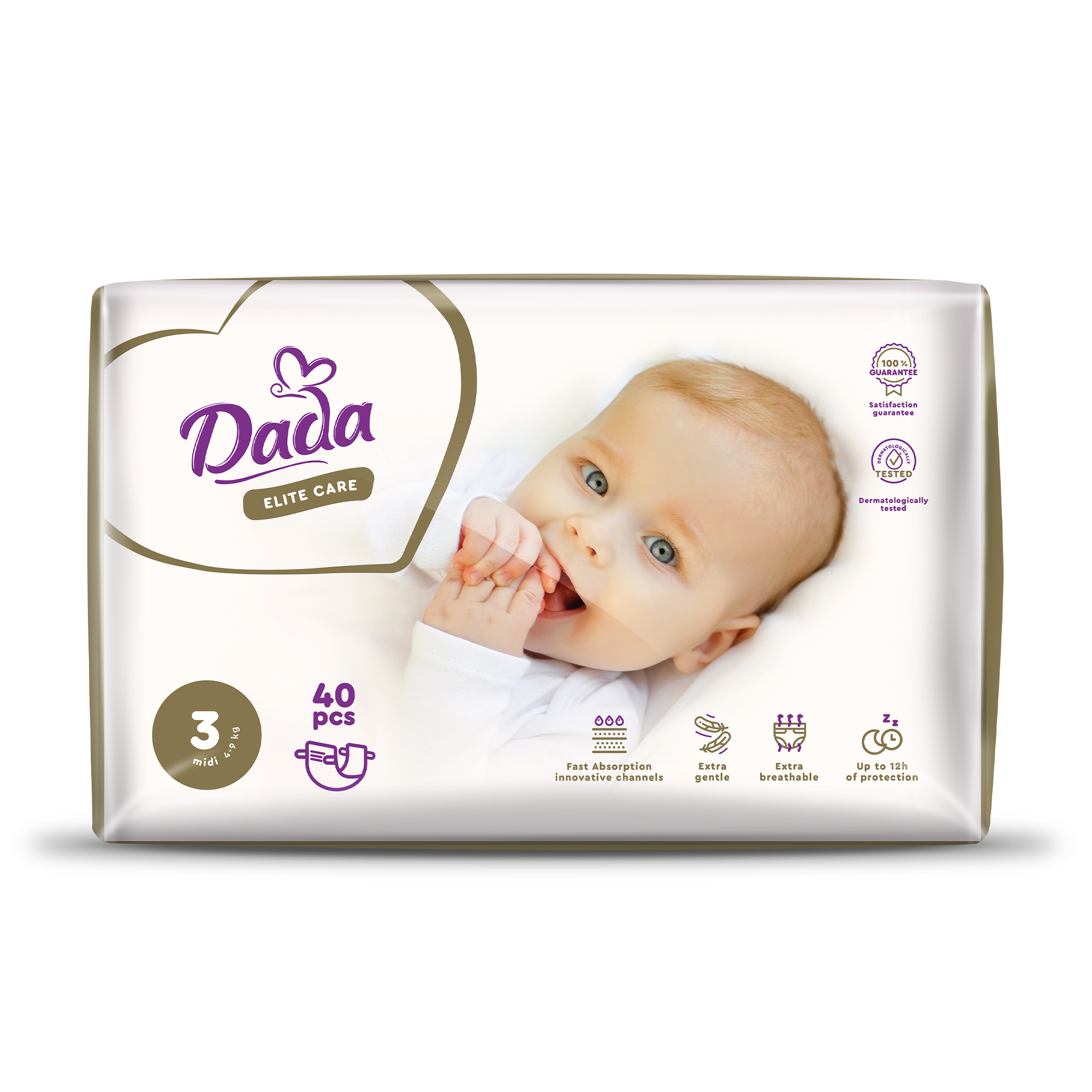 

Підгузки Dada Elite Care Midi розмір 3 (4-9 кг), 40 шт