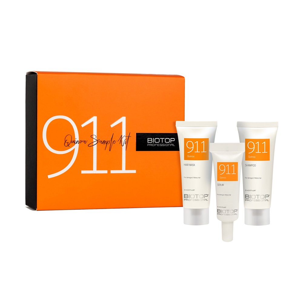 

Набір для волосся Biotop Professional 911 Quinoa Sample Kit (шампунь, 20 мл + маска, 20 мл + сироватка, 10 мл)