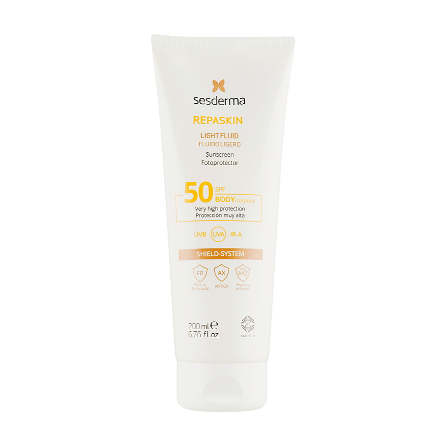 

Сонцезахисний флюїд для тіла Sesderma Repaskin Light Fluid Body Sunscreen SPF 50, 200 мл