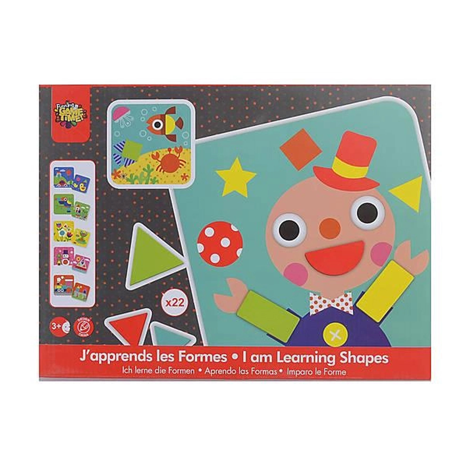 

Іграшка мозаїка для найменших Shantou Jinxing Геометричні фігури, 12 картинок, 22 вкладишів, від 3 років, 35*5.5*26.5 см (3466)