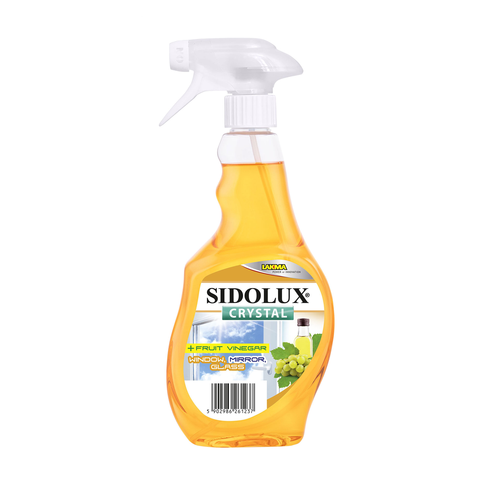 

Засіб для миття вікон та скляних поверхонь Sidolux Crystal Fruit Vinegar, 500 мл
