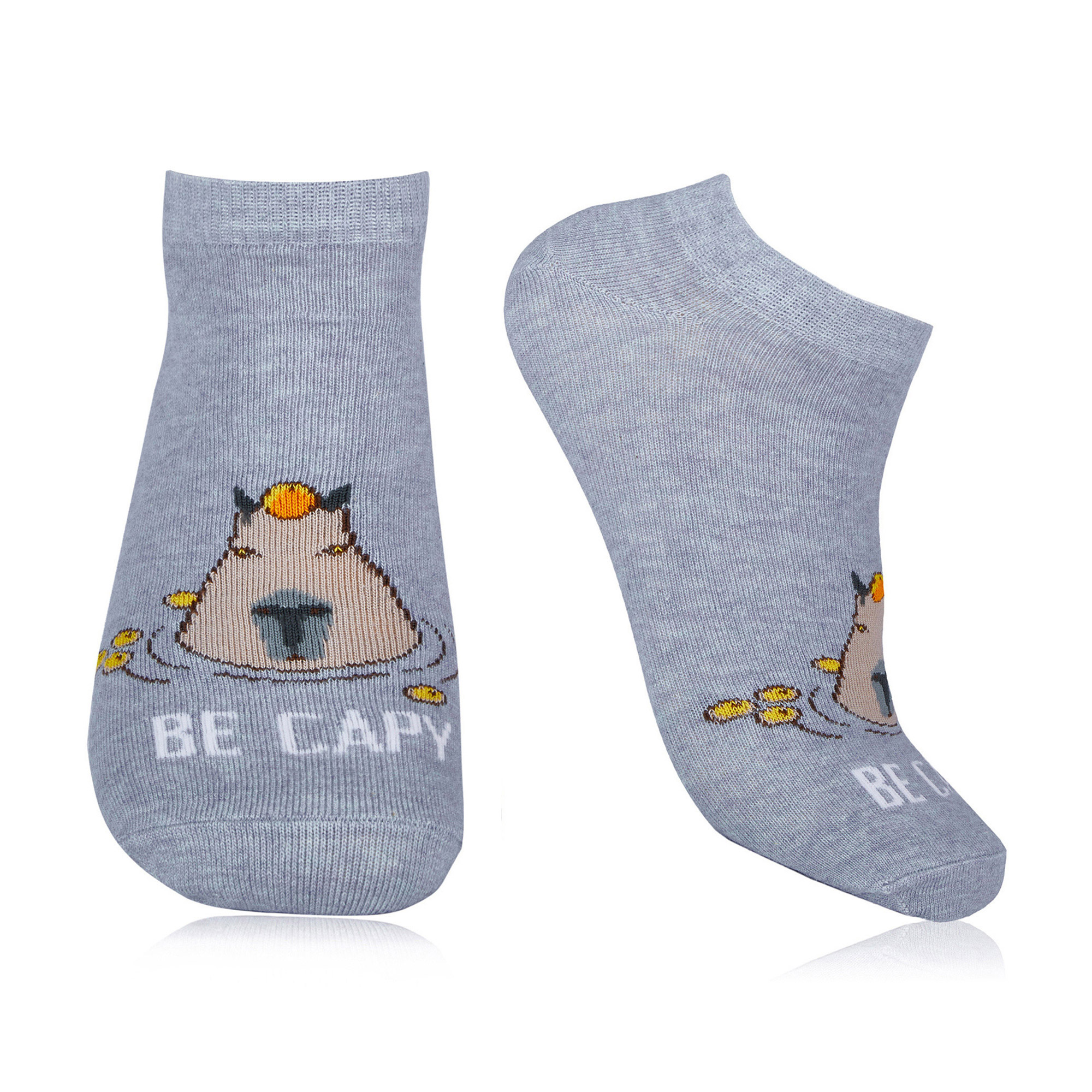 

Шкарпетки жiночi AmiGA укорочені, блакитні, капібара, розмір 23-25