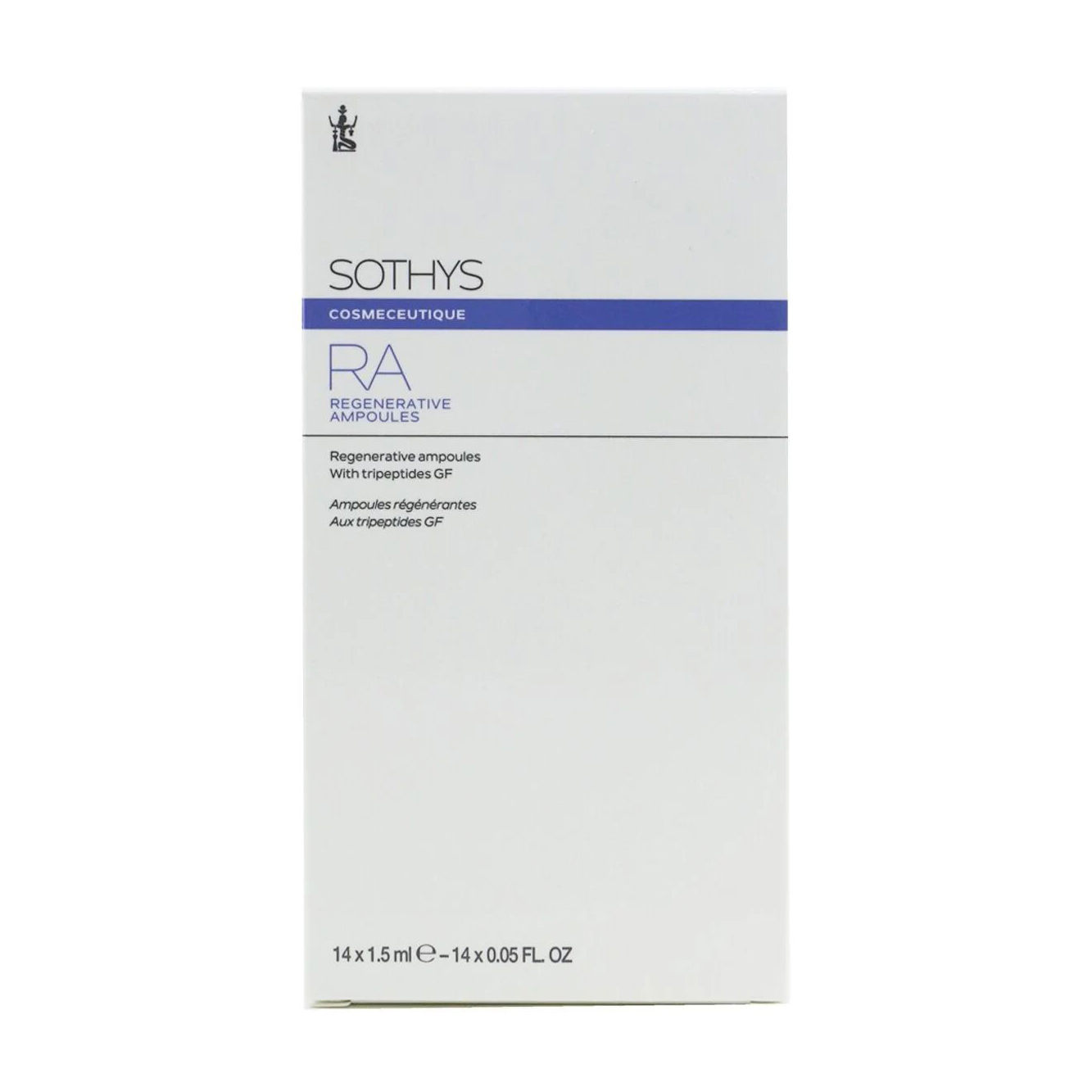 

Уцінка! Регенерувальні ампули для обличчя Sothys RA Regenerative Ampoules з трипептидом GF, 14*1.5 мл