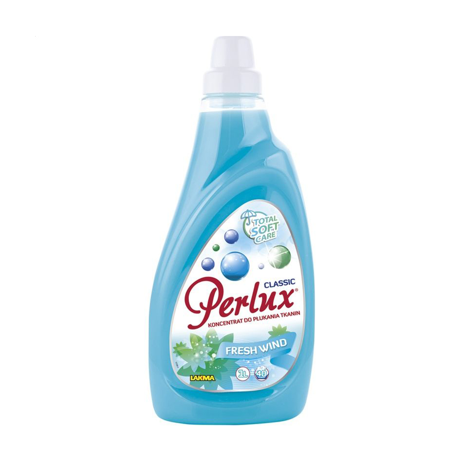 

Кондиціонер-пом'якшувач для тканин Perlux Classic Fresh Wind, 40 циклів прання, 1 л