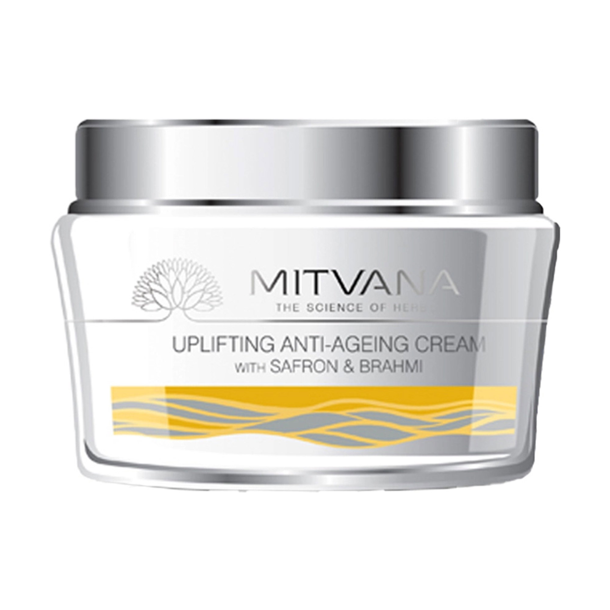 

Уцінка! Антивіковий крем для обличчя Mitvana Uplifting Anti-Ageing Cream with Saffron & Brahmi, 50 г