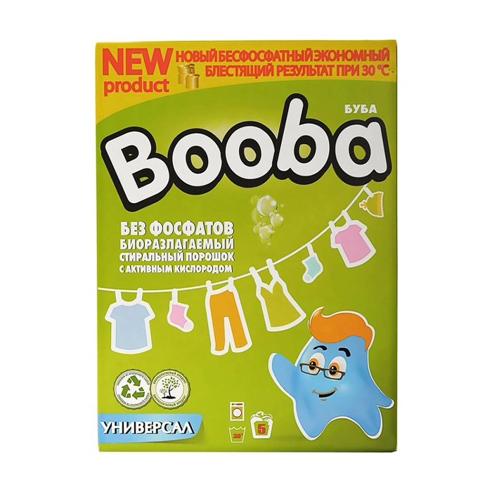 

Пральний порошок Booba Універсал, 5 циклів прання, 350 г