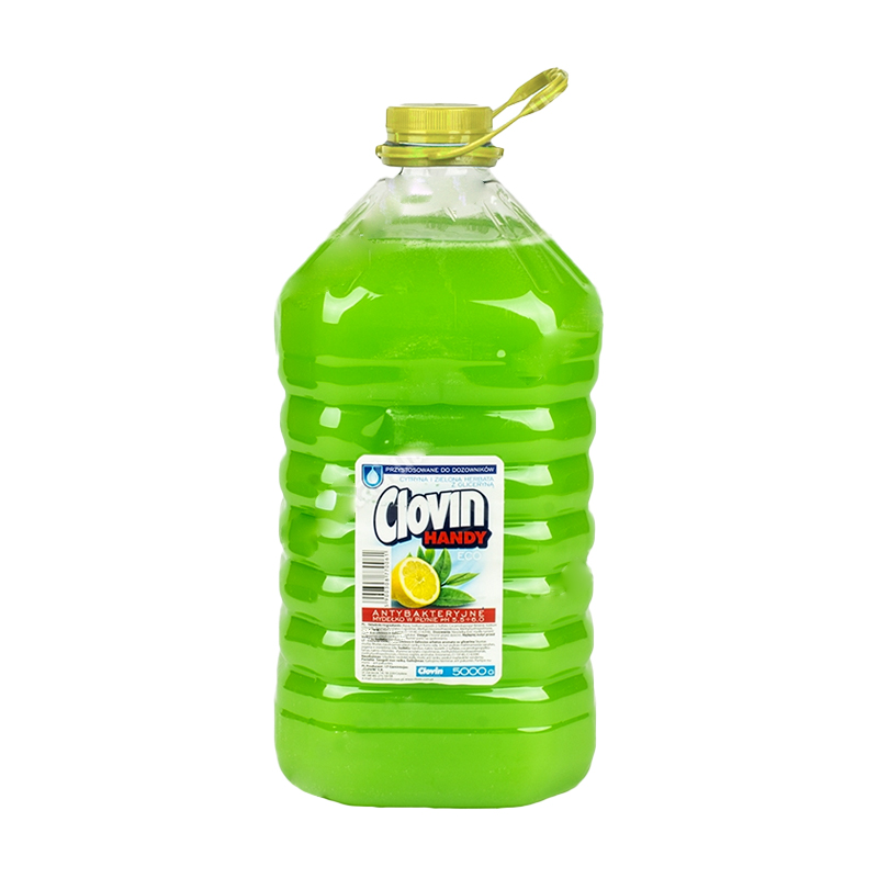 

Уцінка! Рідке мило Clovin Handy Antibacterial Liquid Soap Lemon & Green Tea Лимон та зелений чай, 5 л