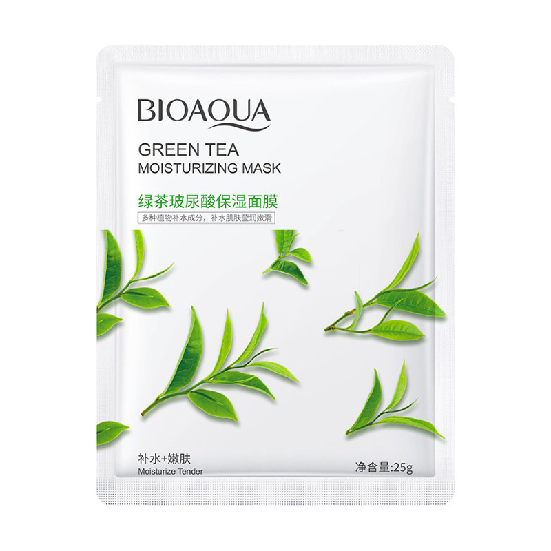 

Тканинна маска для обличчя Bioaqua Green Tea Moisturizing Mask з екстрактом зеленого чаю, 25 г