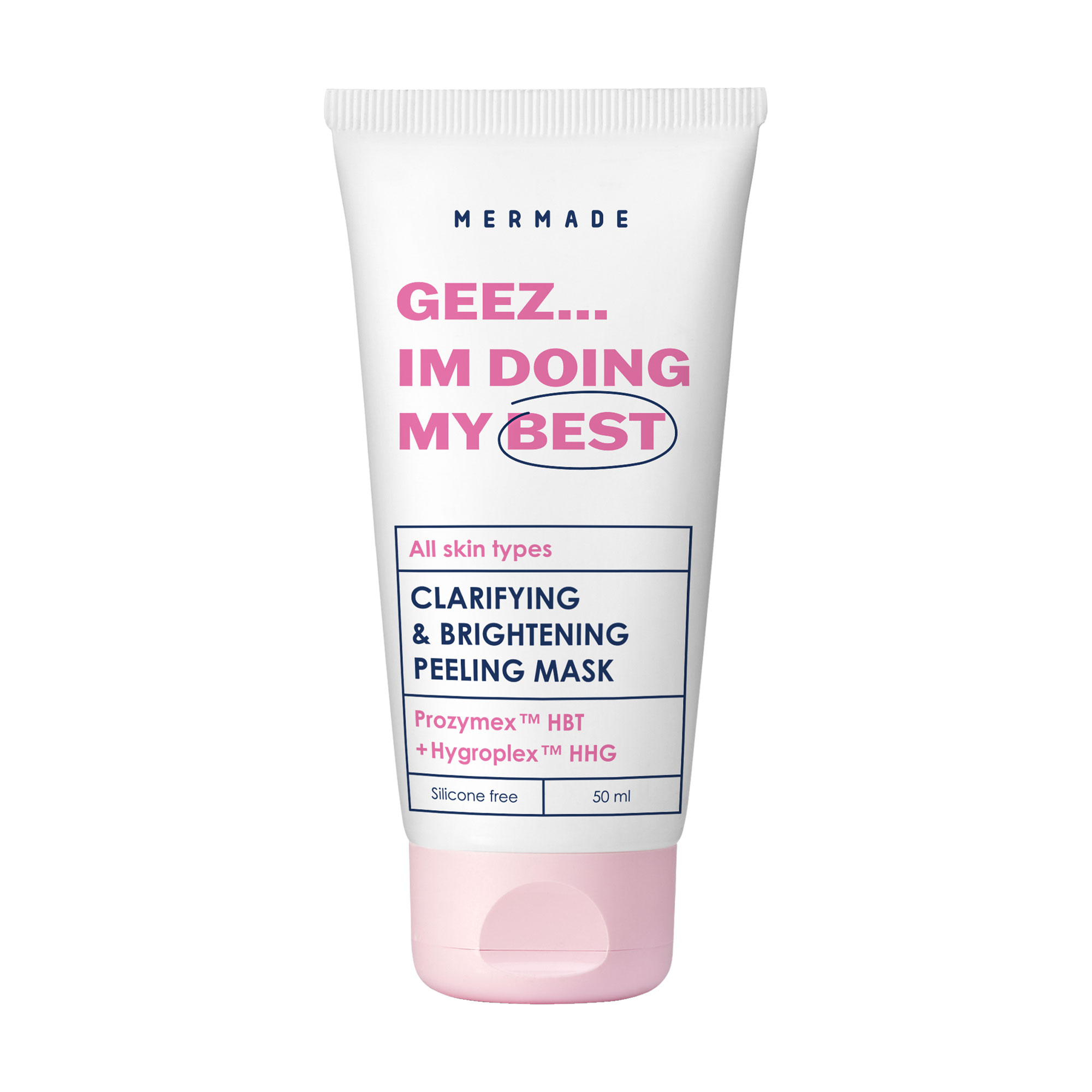 

Уцінка! Освітлювальна ензимна маска-пілінг для обличчя Mermade Geez... Im Doing My Best для всіх типів шкіри, 50 мл