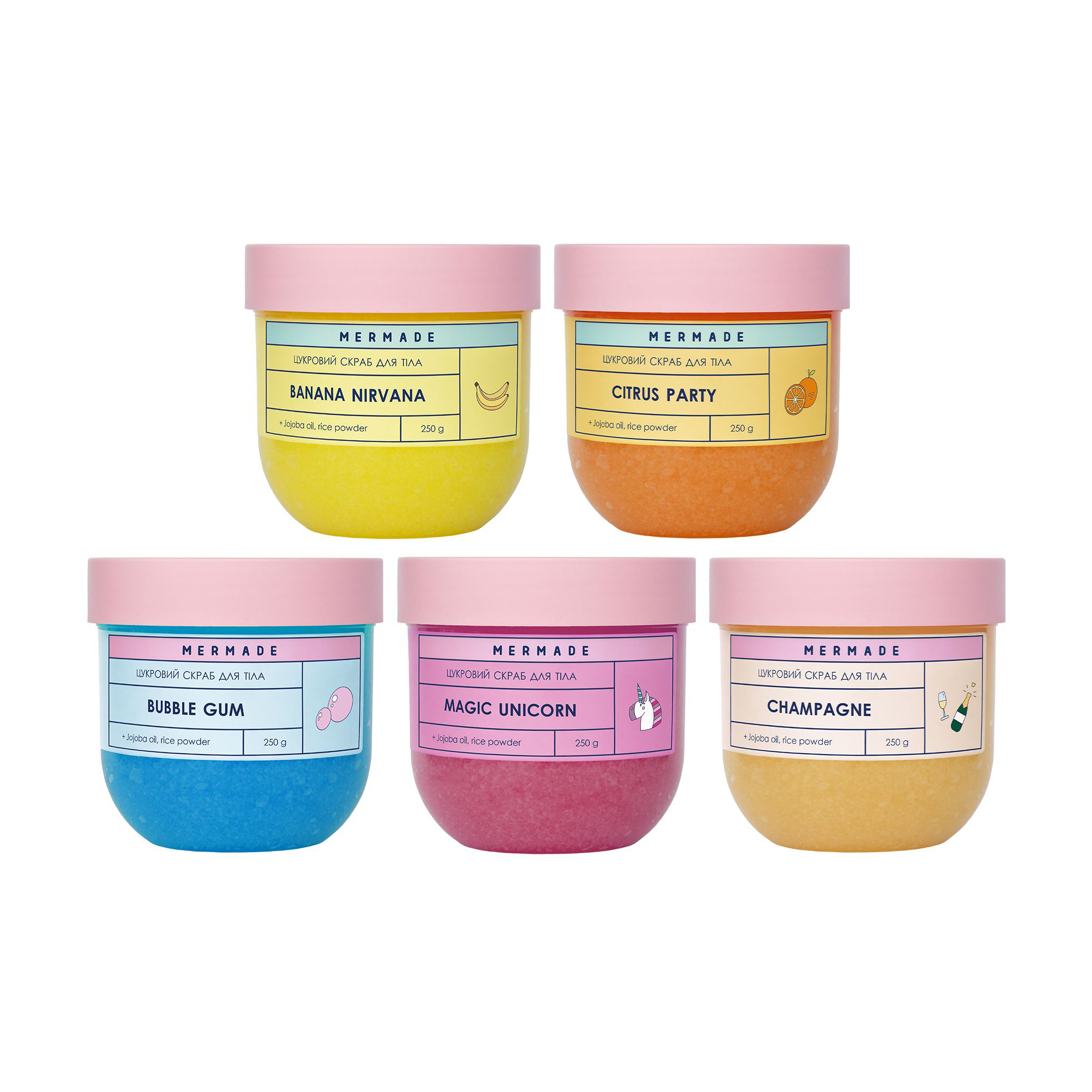 

Уцінка! Набір скрабів для тіла Mermade Candy Skies, 5*250 г