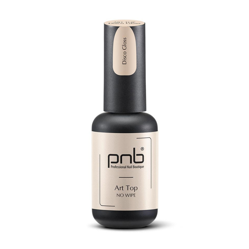 

Топ для гель-лаку з фольгованими частинками PNB Art Top No Wipe, Disco Gloss, 8 мл